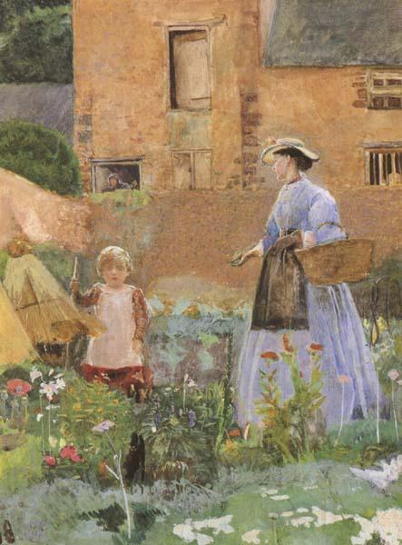 George John Pinwell,RWS In a Garden at Cookham (mk46) Spain oil painting art